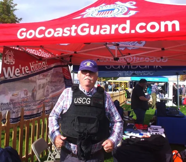 Auxiliary Members attending SeaFeast event. US Coast Guard photo by Peter Border