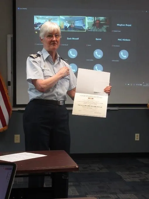 Award presentation at the Flotilla meeting