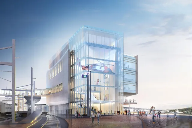 New London, Conn – Computer generated image of the new Coast Guard Museum. Photo by Coast Guard Museum Association.