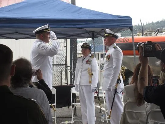 BELLINGHAM, Wash. - Change of Watch Ceremony, Station Bellingham. U.S. Coast Guard Photo by Peter Border.