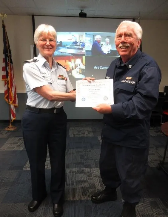 Bellingham, Wash. – Peter Border Receiving Award. US Coast Guard photo