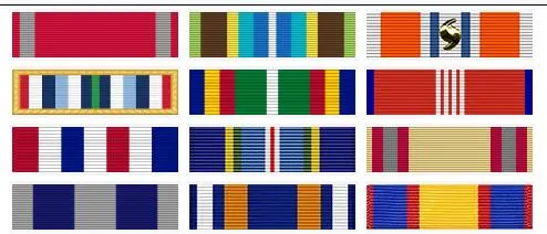 Steve Bell's ribbons and awards.