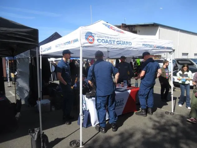 Bellingham, Wash. — Coast Guard members staff the service's booth at Bellingham SeaFeast, September 26, 2026. U.S. Coast Guard photo.